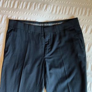 H&M navy blue pinstripe suit pants